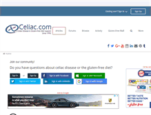 Tablet Screenshot of celiac.com